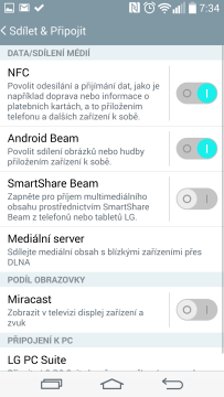 Možnosti připojení/konektivity