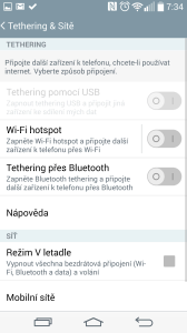 Možnosti sdílení internetového připojení