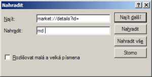 Nahraďte market://details?id= příkazem