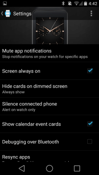 Samsung Gear Live aplikace Android Wear 3