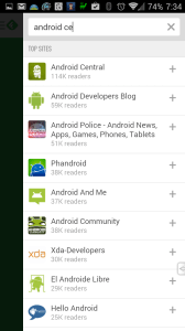 Přidání webu Android Central