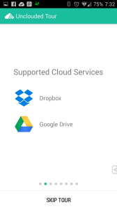 Podporovány jsou cloudové služby Dropbox a Disk Google