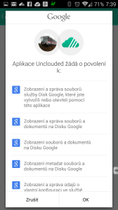 Schválení přístupu aplikace k Disku Google