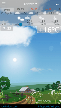 YoWindow přizpůsobuje obraz denní době a ročnímu období