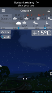 YoWindow přizpůsobuje obraz denní době a ročnímu období
