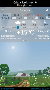 YoWindow přizpůsobuje obraz denní době a ročnímu období