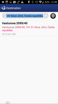 Nastavení cíle cesty