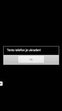 Android Lost: zobrazení zprávy