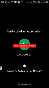 Správce zařízení Android: obrazovka uzamknutého telefonu