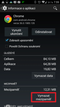 Vymazat mezipaměť