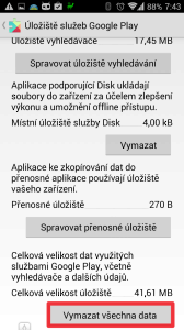 Vymazat všechna data