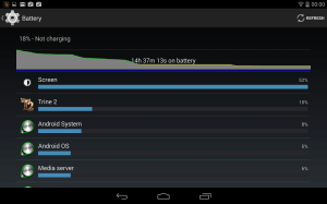 Nvidia Shield Tablet recenze -  baterie