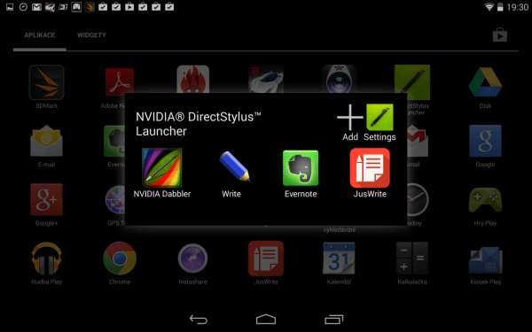 Nvidia Shield Tablet recenze - launcher
