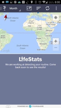 LifeStats: uživatelské rozhraní