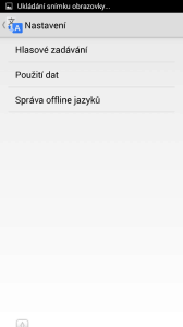 Sekce Nastavení - Správa offline jazyků