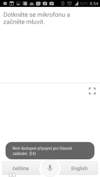 Překlad hlasu jen v režimu online