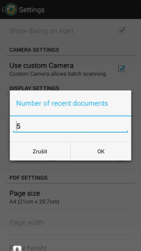 Počet posledních dokumentů