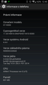 Včerejší aktualizace redakčního Samsungu Galaxy SIII na CyanogenMod 11.0 M10