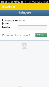 Propojení se sociální sítí Instagram