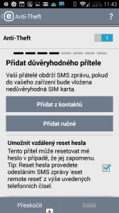 Nastavení důvěryhodných kontaktů