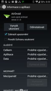 Možnost odinstalace