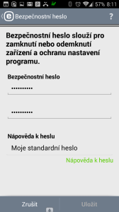 Změna bezpečnostního hesla a nápovědy