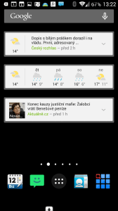 Widgety Zprávy a počasí Google