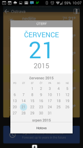 Očekávané počasí 21. července 2015