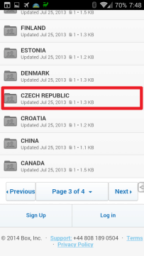 Vyberte složku se svou zemí a stáhněte soubor gps.conf