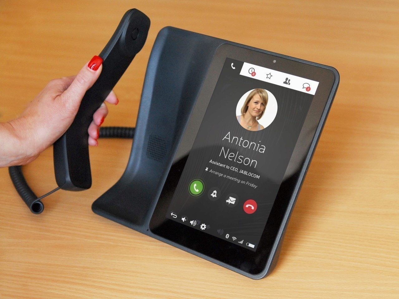 jablocom raven incoming call