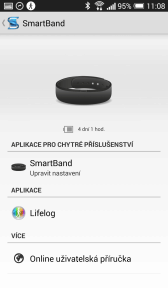 Sony SmartBand recenze - SmartBand app