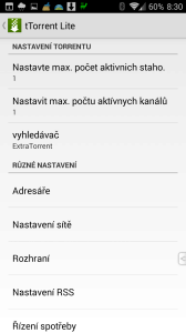 Možnosti nastavení