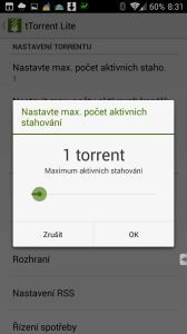 Maximální počet souběžně stahovaných torrentů