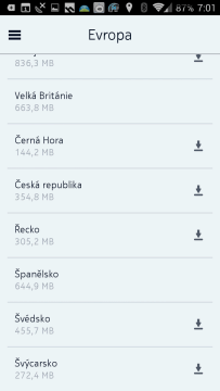 Výběr země