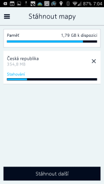 Stahování map