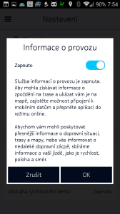 Informace o provozu