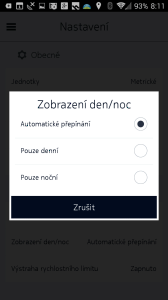 Zobrazení den/noc