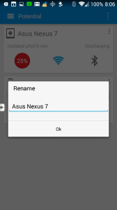 Možnost přejmenovat zařízení