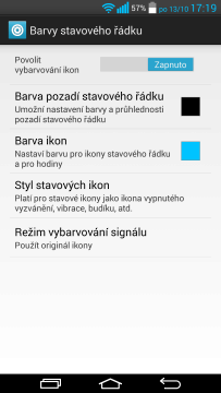 Gravitybox 3 nastavení stavového řádku