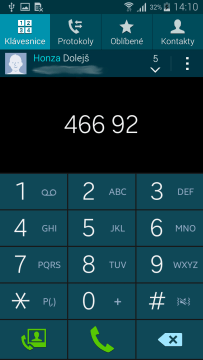 Samsung Galaxy Alpha aplikace kontakty 1