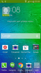 Samsung Galaxy Alpha widget volání