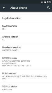 AOSP Android 5.0 Lollipop pro Samsung Galaxy S5