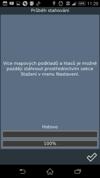 Stahování dokončeno