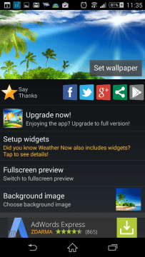 Weather Now (widgets, live wp)