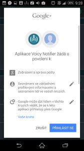 Propojení s účtem Google