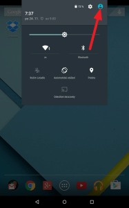 Klepněte na ikonu uživatele