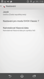 Nastavení TTS