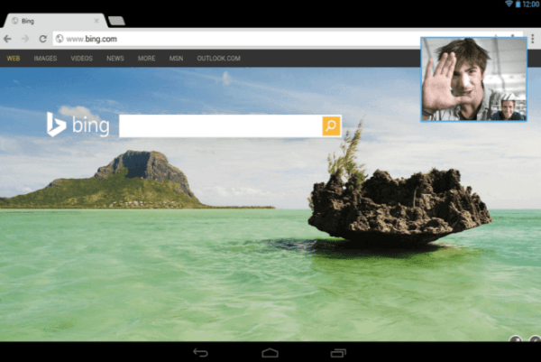 Mobilní aplikace Skype pro chytré mobilní telefony s Androidem dostává funkci obraz v obraze
