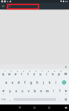 Objeví se vyhledávací pole