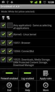 DroidWall - Android Firewall